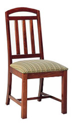 Mission Chair w\/Upholstered Seat & Wood Back